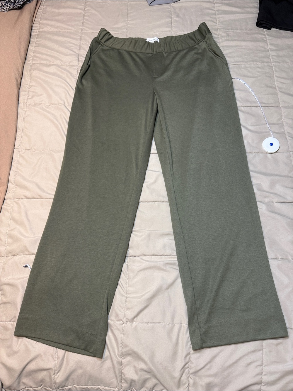Olive Green Women’s Wide Leg Dress Pants